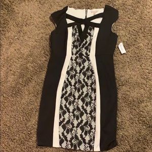 Dress Barn/Black and White Floral Dress
